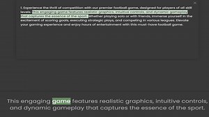 1. Experience the thrill of competition with our premier football game, designed for players of all
