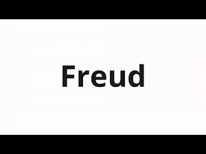 How to pronounce Freud