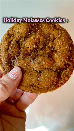 Jenn | Pastry Chef on Instagram: "Soft, chewy, warmly spiced molasses cookies..one of my favorite holiday bakes. This is a recipe I make every single year. Scoop big and bake just until set so the centers stay tender. Prefer a little more crunch? Bake 12–15 minutes. Simple, cozy, and perfect for the holidays. This is how I use my homemade inverted sugar. ⬇️ Full recipe below 🎅🏼Save this one for later Sourdough Holiday Molasses Cookies Ingredients • 170 g unsalted butter, melted and cooled • 20