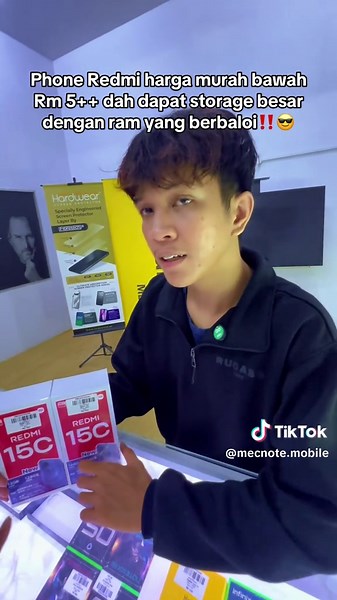 Phone Redmi harga murah bawah Rm 5 dah dapat storage besar dengan ram yang berbaloi‼️😎 #redmi15c #redmi15series #redmi #handphonemurah #phonemurah