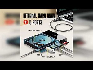 Review: 1TB External Hard Drive, USB C Multiport Hub HDD 7-in-1, USB 3.0, SD/TF Card Reader, D...