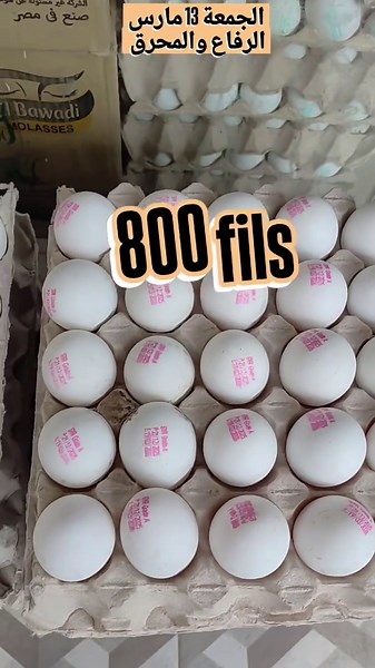 عروض الجمعة 13 مارس من محلات كل شيء فرعي الرفاع والمحرق متوفر توصيل مجاني لاي اوردر ب10 دينار داخل الرفاع والمحرق شدة بيض سوري حجم كبير 800 فلس وشدتين 1.500 كنار 600 فلس للكيلو و2 كيلو دينار كرتون خيار 800 فلس و2 كرتون 1.500 حبة جح يمني 1.800 وحبتين 3.5 فلينة طماطم 2 دينار 5 ك ملفوف دينار شدة ليمون نصف كيلو 400 فلس كعك وبسكوت وغريبة العبد وابو عادل 3 علب صابون اطباق / فلاش 1.100 شدة مناديل 10علب 950 فلس جركن صابون اطباق 20 لتر 3.300 https://www.instagram.com/reel/DV0PjXIggrs/?igsh=MWtyY2d4NjJuZD