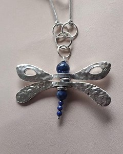 Dragonfly Pendant Necklace: Silver, Turquoise & Leather Chains - Etsy Canada