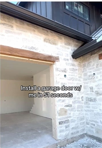 The quickest and cleanest installation you’ll ever see. #garagedoor #homebuilder #garage #liftmaster #fyp