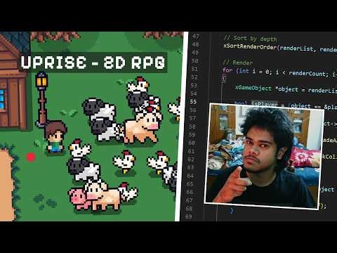 🚨 Game Dev. Project LIVE🚨 Camera2D and Animal Wandering AI | C Programming w/ raylib