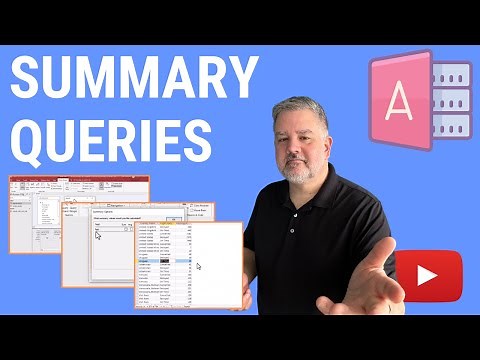 How to Make Summary Queries in Microsoft Access