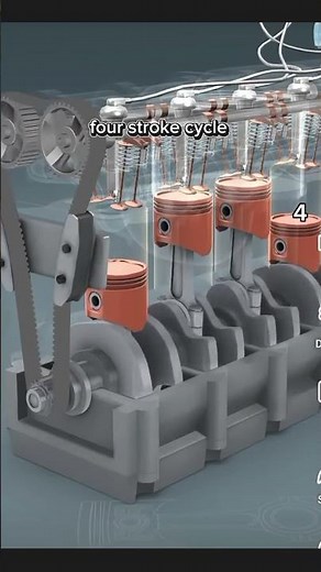 four stroke cycle engine principle #automobile