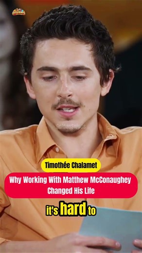 Timothée Chalamet - Why Working With Matthew McConaughey Changed His Life #shorts #funny