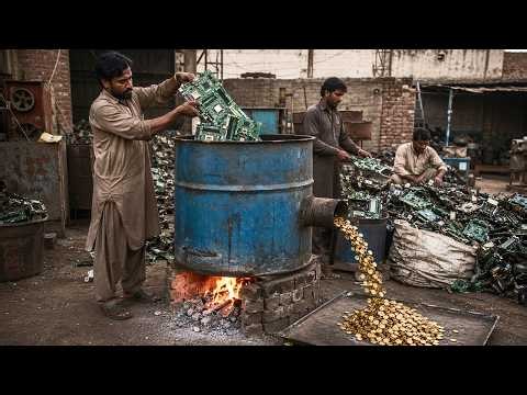 How Gold Is Recovered from Old Computer Motherboards | Full Process
