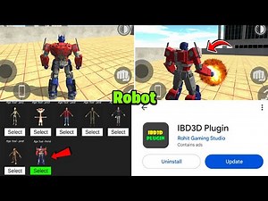 Robot Character Add In IBD3D Plugin App | Indian Bike Driving 3d Robot Cheat Code | Robot Cheat Code