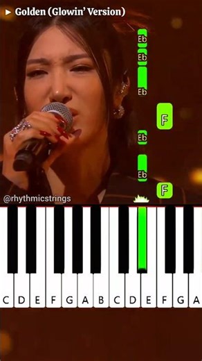 Golden (Glowin’ Version) | EJAE, Audrey Nanu & REI AMI | Piano Tutorial #shorts #kpopdemonhunters