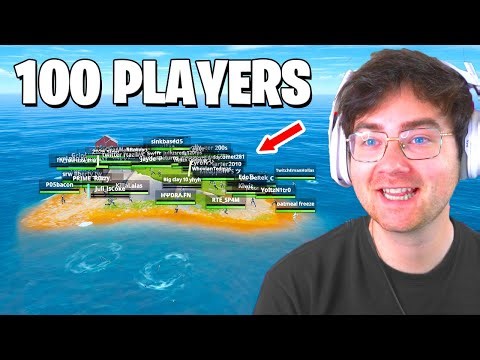 I Got 100 Players To Land On The Smallest Island in Fortnite (Who Survives?)