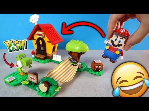 La casa de Mario y Yoshi de LEGO Super Mario 😂 Unboxing y jugando