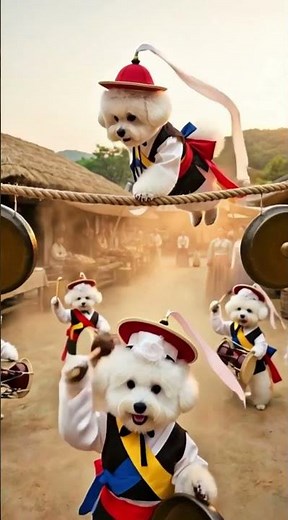 🚨심장 부여잡으세요🚨 역사상 가장 귀여운 '사물놀이' 댕댕이 등장! 🥁 줄타기까지 완벽 소화하는 슈슈의 미친 재능 (feat. 한국민속촌 접수)