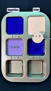 Royal Blue + Ivory | Mixing Color p165 #colormixing #asmr