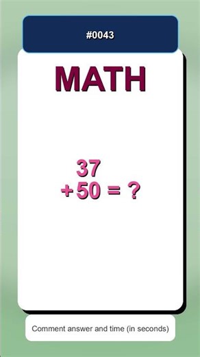 2 Digit Addition Challenge #0043