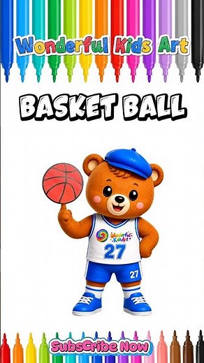 How to Draw a Basketball Easy! 🏀 #drawing #kidscrafts