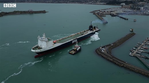 128K views · 828 reactions | The DFDS Finlandia Seaways cargo vessel arrived into Jersey Harbour early on Saturday morning. This video shows just how big the ship is... | BBC Jersey | Facebook