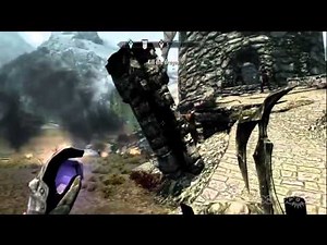 Skyrim - Dragon Fight Gameplay Video (Xbox 360)
