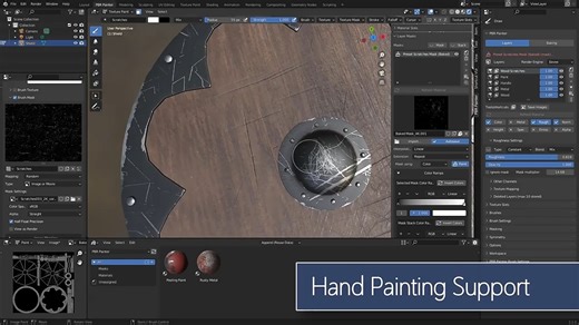 Blender插件 多通道PBR材质纹理绘制工具 PBR Painter V2.4.11