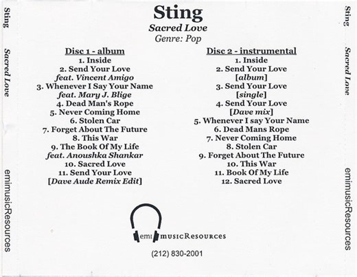 Sting - Sacred Love