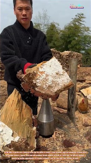 The Art of Mechanical Wood Splitting with Screw Cones