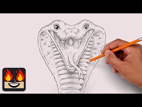 How To Draw King Cobra Snake | Sketch Tutorial (Step-by-Step)