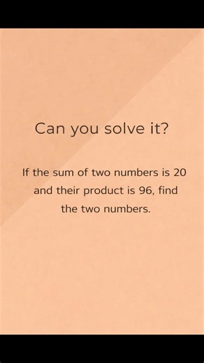 Can you find the two numbers? 🤔✨