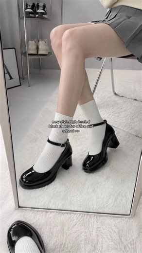High-Heeled Black Office & School Shoes — 3