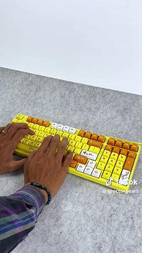 AKKO 3098S SPONGEBOB RGB mechanical gaming keyboard featuring stunning Spongebob theme JDA dye-sublimation keycaps #GamingKeyBoard #SpectorGears #Gaming #Keyboard