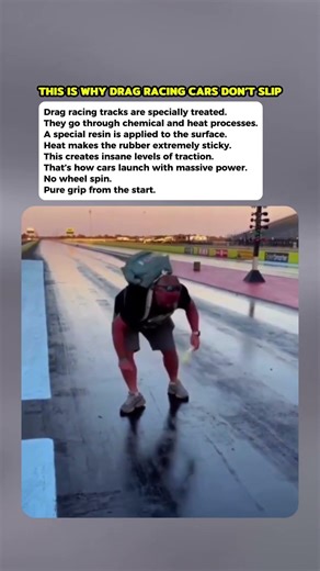 How Drag Racing Tracks Create Extreme Grip #curiosity #mistery