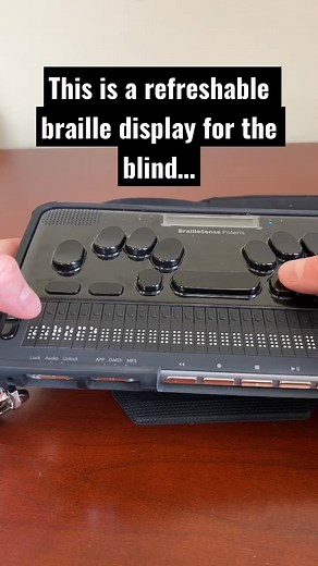Refreshable Braille Display #safetyfirst #cityplanning #road #tech #independence #braille #design #blind #visuallyimpaired #travel #orientationandmobility #streetsign | ThinkTank