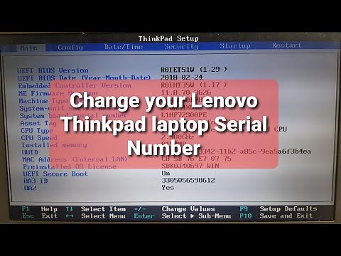 how to change serial number in Lenovo thinkpad laptop