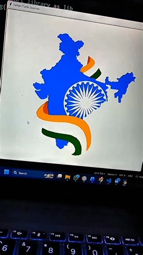 CodeAurLyrics | Python Reels on Instagram: "🇮🇳 Coded Indian Flag – Republic Day Special! 💻🎨 | #Shorts 26th January ke mauke par, dekhiye kaise Python aur SketchPy library ke zariye hum Indian Flag ko code ke through draw kar sakte hain! Har line aur har color is code ka ek tribute to India’s spirit, unity, and pride. Whether you’re a coder or just love creativity, ye video aapko dikhayega ki technology aur patriotism ka perfect combo kaise banta hai. ✨ Try it yourself and celebrate 26th Jan