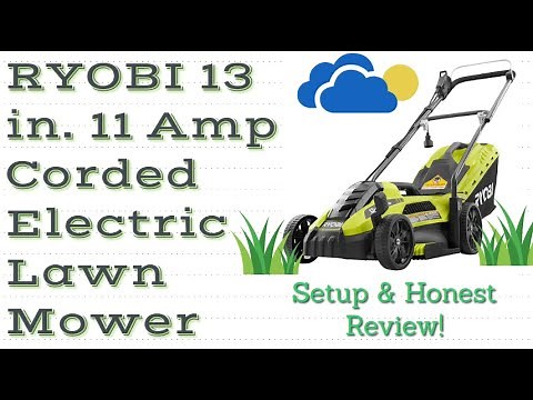 Ryobi | RYOBI 13 Inch 11 Amp Corded Electric Walk Behind Push Mower | Setup and Honest Review