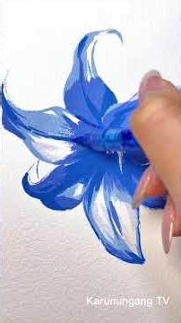 Blue Lily Flower Drawing Tutorial