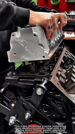 Cylinder Head Installation Work Tool on V8 Engine #worktool