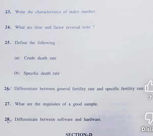 QuestionsWrite the characteristics of index number.What are... | Filo