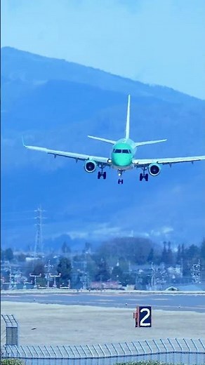 FDA 超危険!! 爆弾低気圧!! 驚きの着陸!! 松本空港