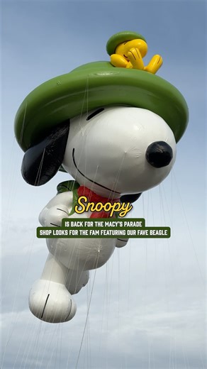 Snoopy is the longest-running character balloon at the Macy's Parade—and he’s back again this year! Shop looks inspired by this fan-favorite beagle. mcys.co/4944Vbm | Macy's