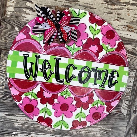 Chinoiserie Door Hanger - Chinoiserie Door Decor - Personalized Door Hanger - Summer Decorations - Spring Decor - Chinoiserie Decor - Etsy