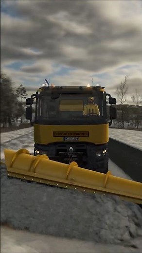 WE BUILT RENAULT K480 INTO A SNOW PLOWING BEAST!❄️| Farming Simulator 25 #shorts #farmingsimulator