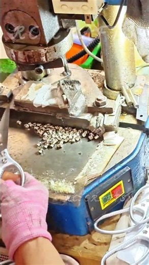 Industrial Machine Press Assembling Shiny Metal Kitchen Scissors ✂️