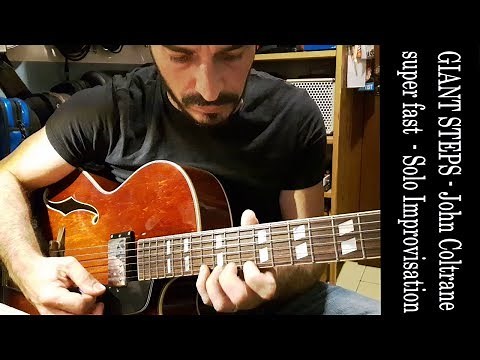Giant Steps - John Coltrane - Jazz Guitar improvisation - original speed 286 bpm - Moreno Viglione
