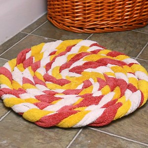 3.9M views · 8.8K reactions | Turn old towels into a cushy bathmat! Just cut, twist, and sew  | Tasty Home | Facebook