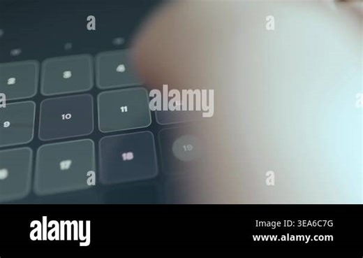 Savings Streak tracker with interactive calendar within a budgeting application Stock Video Footage - Alamy