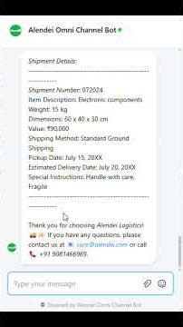 Logistic Service ChatBot
