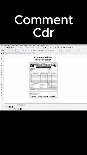 How to design bill book Corel draw like a pro #coreldraw #bannerdesign #tutorial