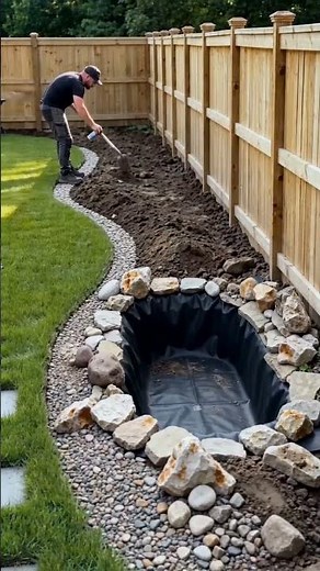 Turned this side yard into the prettiest little backyard pond… What is your Suggestion let me know