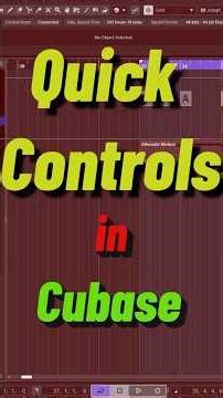 Quick Controls in Cubase